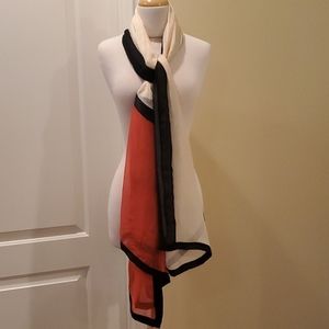 Color Block Silky Scarf